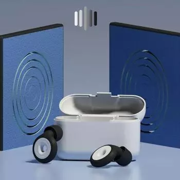 1 пара беруш с шумоподавлением и ушными вкладышами NRR 25 дБ, супермягкие силиконовые многоразовые беруши для защиты органов слуха, работа, учеба, беруши для сна A