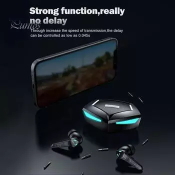 1 пара беспроводных наушников P36 со сверхнизкой задержкой, стерео объемное звучание, крутая подсветка, Hi-Fi звуковой эффект, стабильный сигнал, игры, эргономичные беспроводные наушники чёрный