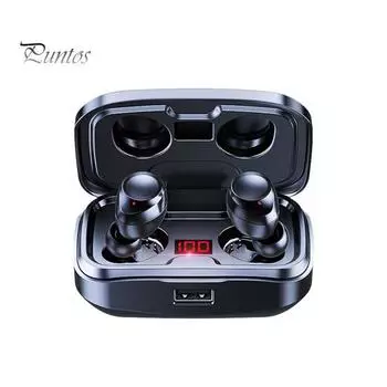 1 пара беспроводных наушников X10P с микрофоном, светодиодным цифровым дисплеем, сканером отпечатков пальцев, стабильным соединением, отличным качеством изготовления, шумоподавлением чёрный