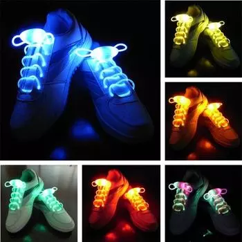 1 пара блестящих цветов, волшебная светодиодная подсветка, шнурки для шнурков, вспышка, светящаяся палочка для вечеринки оранжевый