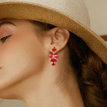 1 пара блестящих простых серег-гвоздиков для пирсинга в форме капли воды, стразы, женские серьги на свадьбу разноцветный