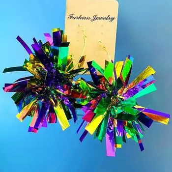 1 пара блестящих серег-кольцов, элегантные серьги-капли для праздничного платья, женские серьги B