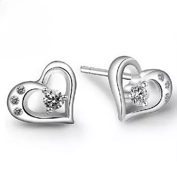 1 пара блестящих сережек-гвоздиков из циркония в форме сердца для женщин, винтажные свадебные украшения, стильный и элегантный модный подарок для девушки