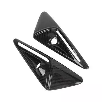 1 пара боковых накладок на крылья с отверстиями для камеры, отделка, легкий заменитель из углеродного волокна для Tesla Model 3