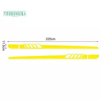 1 пара боковых наклеек для автомобиля, водонепроницаемая наклейка «сделай сам», изысканная наклейка с обеими полосами для автомобиля, виниловая пленка, наклейка, аксессуары для автотюнинга синий