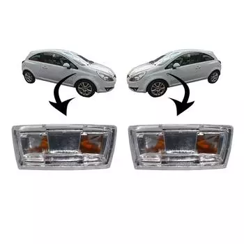 1 пара боковых указателей поворота левый + правый повторитель света лампы для Vauxhall Astra H Corsa D 13497990 запасные части для боковых указателей поворота автомобиля
