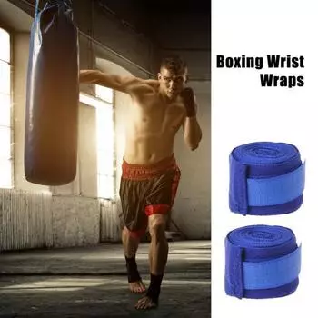 1 пара боксерских бинтов, внутренние перчатки, 3 метра, дышащие эластичные бинты, эластичные бинты для тайского бокса, смешанных боевых искусств, кикбоксинга, каратэ 3M синий