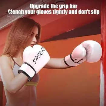 1 пара боксерских перчаток из искусственной кожи, профессиональные тренировочные муай-тайские бесплатные спарринги, боевая тяжелая боксерская груша, перчатки для взрослых и детей, защита рук Kid белый