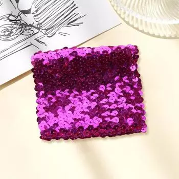 1 пара браслетов с блестящими пайетками для женщин и девочек, эластичный сверкающий браслет-манжеты, реквизит для костюмированной танцевальной вечеринки серебряный