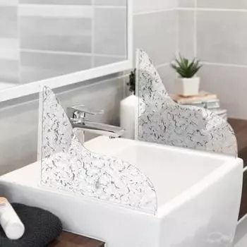 1 пара брызговиков для ванны с волнистой текстурой воды и двусторонним клеем, прозрачная защита для ванной комнаты, туалета, раковины, хозяйственные товары