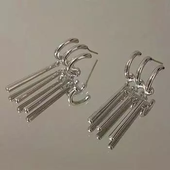 1 пара цельных сережек в стиле аниме «Зоро» для женщин и мужчин, серьги для косплея, пирсинг, модные поддельные тройные серьги, длинные висячие серьги golden