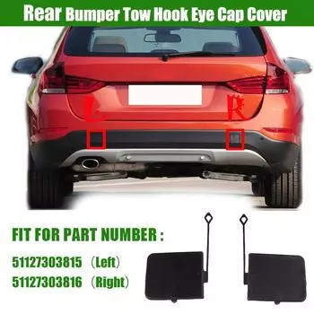 1 пара чехлов для буксировочного крюка заднего бампера автомобиля, подходит для BMW X1 E84 2013-2015