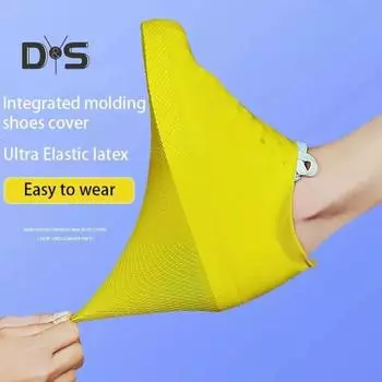 1 пара чехлов для обуви от дождя, водонепроницаемый утолщенный силикон, легкая складная конструкция, легко чистить, высокоэластичный чехол для обуви от дождя L синий