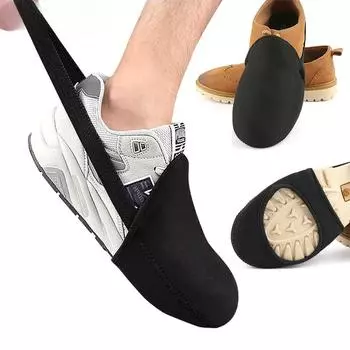 1 пара чехлов для обуви с половиной ладони для езды на носке, ветрозащитные термозащитные уличные велосипедные бахилы, защитная обувь для горной дороги, велосипедной обуви чёрный