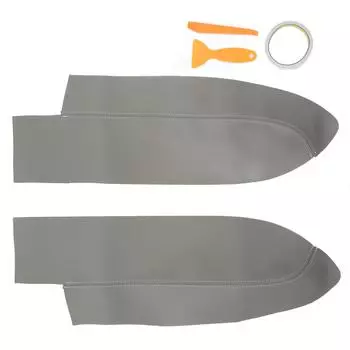 1 пара чехлов для подлокотника передней двери из микрофибры, аксессуары для салона автомобиля, замена для серый