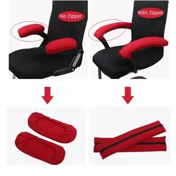 1 пара чехлов для подлокотников компьютерных кресел с губкой спандекс стрейч чехлы для подлокотников офисных кресел съемное покрытие для подлокотников сидений 28x9cm No Zipper синий