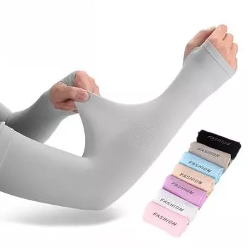 1 пара чехлов для защиты от солнца из ледяного шелка, налокотники унисекс, нарукавники для езды на велосипеде, бега, рыбалки, вождения, крутые анти-УФ-рукава