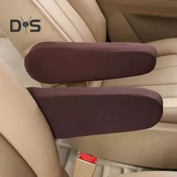 1 пара чехлов на автомобильный подлокотник, простая установка, мягкая прочная ткань, грязеотталкивающая, легко чистящаяся, универсальная защита ручки подлокотника для фургона и автобуса чёрный