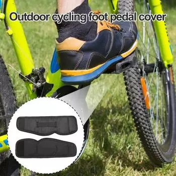 1 пара чехлов на педали велосипеда, ткань Оксфорд, усиленная защита, нескользящие, прочные рукава для педалей велосипеда, товары для улицы чёрный
