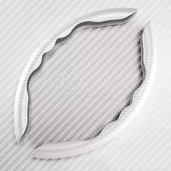 1 пара чехлов на руль автомобиля из углеродного волокна, левый и правый, нескользящие, защитные, антипылевые, моющиеся, аксессуары для интерьера