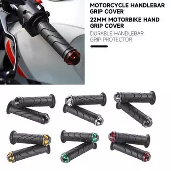 1 пара чехлов на руль мотоцикла, противоскользящая резиновая универсальная 22 мм, защитная крышка для рукоятки мотоцикла, модификация, сменные аксессуары