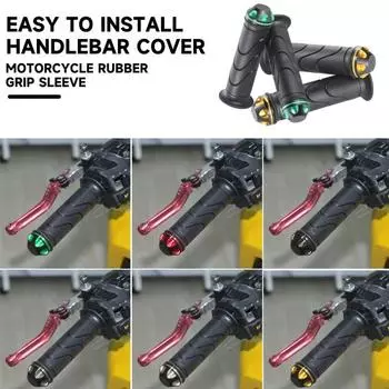 1 пара чехлов на руль мотоцикла, противоскользящая резиновая универсальная 22 мм, защитная крышка для рукоятки мотоцикла, модификация, сменные аксессуары