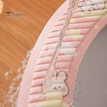 1 пара чехлов на сиденье для унитаза, клейкая наклейка с принтом медведя и цветка подсолнуха, водонепроницаемая ручка из этиленвинилацетата, четыре сезона, универсальная наклейка на унитаз для ванной комнаты, наклейка