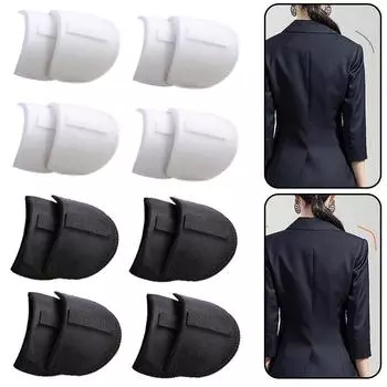 1 пара черно-белых футболок, усилитель для блейзеров, легко чистящиеся губчатые наплечники, тканевые аксессуары для женщин и мужчин чёрный