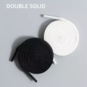 1 пара черно-белых шнурков для обуви, плоские двойные плетеные противоскользящие шнурки из полиэстера, спортивные повседневные белые классические шнурки для обуви 70cm чёрный