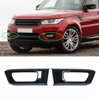 1 пара черных накладок на передние противотуманные фары для Land Rover Range Rover Sport 2014-2017