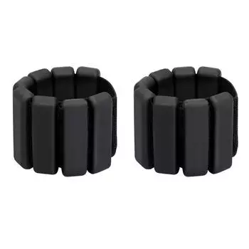1 пара черных утяжелителей для запястий для женщин, свободно снимаемые, регулируемые утяжелители для рук