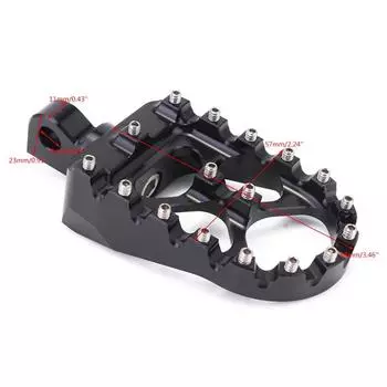 1 пара ЧПУ Широкие Толстые Подножки Подножки Вращающиеся Подножки Алюминий Черный