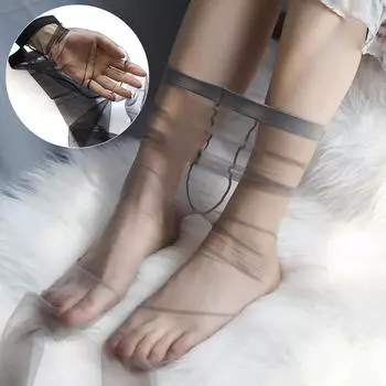 1 пара чулочно-носочных изделий Strumpfhose, ультратонкое эластичное нижнее белье, бесшовные колготки, длинные чулки белый