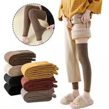1 пара чулок для защиты коленей, защитные носки без стопы, длинные кальсоны, сохраняющие тепло, однотонные