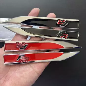 1 пара цинковый сплав ПВХ FR логотип эмблема значок наклейки 3D металлический крыло боковая наклейка автомобиль наклейка для FR Leon Ibiza Altea Exe чёрный