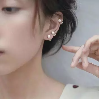 1 пара циркониевых серег для женщин, серьги-гвоздики с ушной костью и хрящом, спиральные серьги-гвоздики 5mm