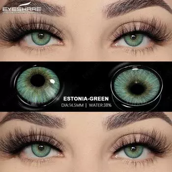 1 пара цветных контактных линз для глаз, натуральные серые контактные линзы, модные коричневые линзы, голубые контактные линзы, зеленые линзы для глаз, годовые