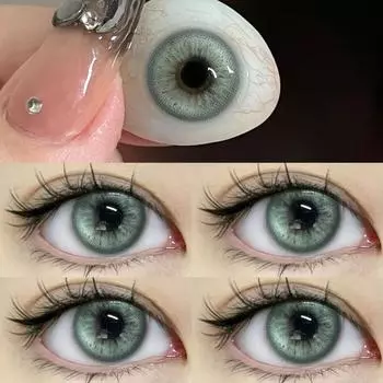 1 пара цветных контактных линз серии Omega, 12 месяцев 0.00/Plano