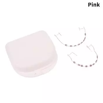 1 пара цветных крючков, временное украшение для зубов с металлической проволокой, металлический кронштейн и ортодонтические лигатуры, стоматологические украшения A3