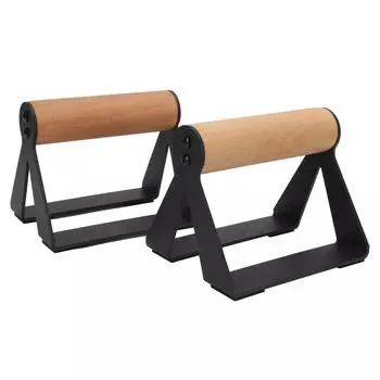 1 пара деревянных брусьев для отжиманий с эргономичными ручками, прочные стальные нескользящие параллели для стойки на руках