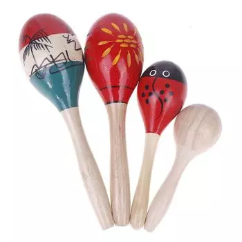 1 пара деревянных маракасов, песочный молоток, деревянные перкуссионные шейкеры для вечеринок, песочный молоток, музыкальный шейкер для вечеринок, детская игрушка для игр B