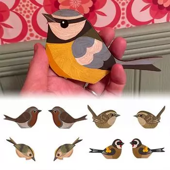 1 пара деревянных настенных украшений в деревенском стиле с птицами для семейной гостиной, красочные летающие птицы, декор, милый домашний декор, картины