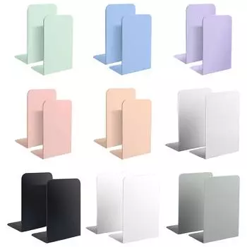 1 пара держателей для книг, противоскользящая простая подставка для книг, органайзер для книг на полках 2pc