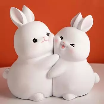 1 пара держателей для книг в виде кроликов из смолы, декоративный держатель для книг, фиксатор для домашнего офисного стола, книжной полки, украшение в виде кролика, пасхальный декор Rabbit