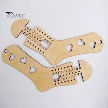 1 пара держателей для носков, регулируемый фиксированный функциональный деревянный креативный носок для ручного вязания крючком, вязальщица для взрослых C