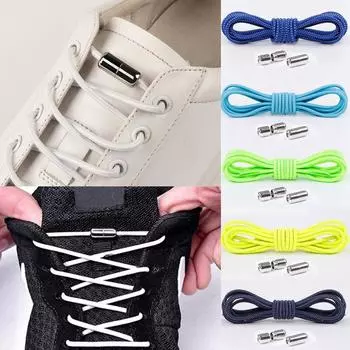 1 пара, детские, взрослые, ленивые шнурки, кроссовки, шнурки, аксессуары для обуви, эластичные шнурки с фиксацией, круглые