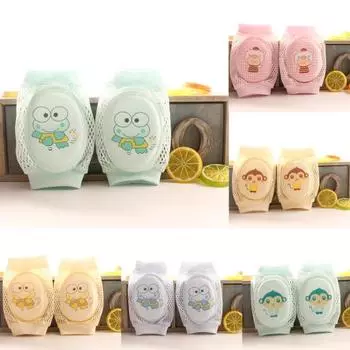 1 пара детских наколенников, благоприятные для кожи дышащие леггинсы тонкой работы для ползания и ходьбы для семьи Little Bear зелёный