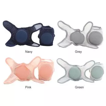 1 пара детских наколенников, подушка для ползания, налокотник, грелка для ног, защита коленной чашечки серый