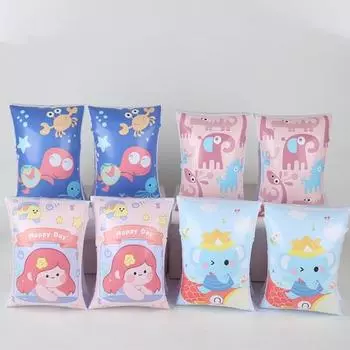 1 пара детских нарукавников для плавания, двойные подушки безопасности, надувные повязки для плавания, профессиональные аксессуары для обучения плаванию для взрослых и детей светло-розовый