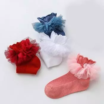 1 пара детских носков, привлекательные устойчивые к выцветанию хлопковые красивые однотонные носки до щиколотки для маленьких девочек для дома S белый